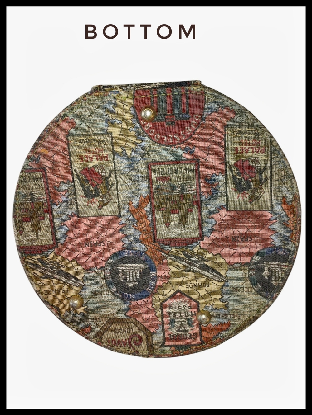 Vintage Munro Carry-All Tapestry Hat/Wig Travel Case - Picture 5 of 14